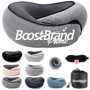 Memory Foam U-Shaped Neck Pillow with Eye Mask & Storage Bag