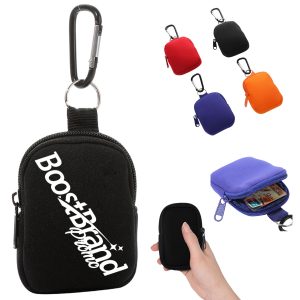 Neoprene Zippered Case with Carabiner Clip