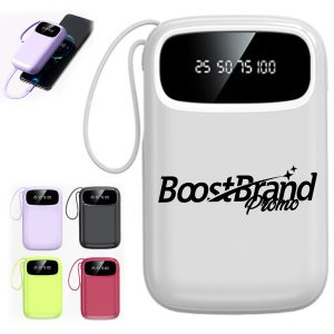 Portable Power Bank w/ Built in Cables and Multiple Outputs