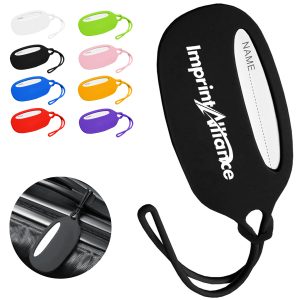 Silicone Luggage Tag with Flexible Strap and ID Window