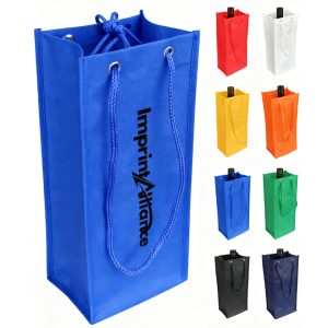 Non-Woven Wine Tote Bag with Rope Handles