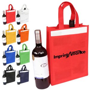 Non-Woven Wine Tote Bag with Short Handles