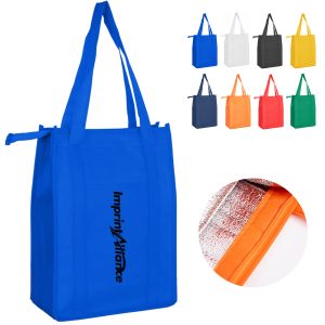 Zippered Non-Woven Tote Bag with Front Pocket