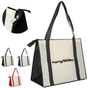 Two Tone Non Woven Tote Bag with Long Handles