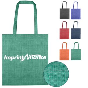 Textured Flat Non-Woven Tote Bag with Long Handles