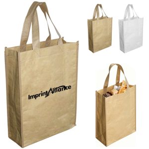 Vertical Non Woven Tote Bag with Reinforced Bottom