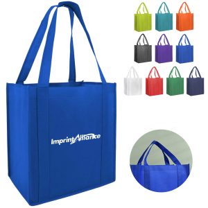 Box Style Non Woven Tote Bag with Reinforced Handles