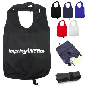 Foldable Nylon Grocery Tote Bag with Carry Handles
