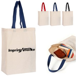 Cotton Tote Bag with Contrast Handles