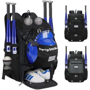 30L Professional Baseball Gear Backpack W/ Dual Bat Holders