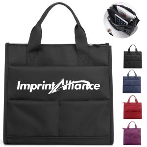 12L Nylon Business Tote Bag with Front Pocket