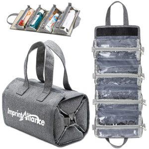 Foldable Travel Toiletry Bag with Compartments