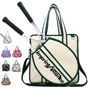 Two Racket Tennis Tote Bag with Large Compartment