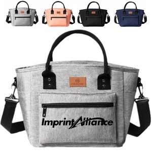 Insulated Lunch Tote Bag with Shoulder Strap and Pocket