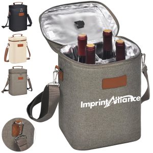 Vertical Insulated Cooler Tote with Leakproof Liner