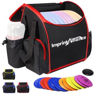Disc Golf Bag Set with Multi-Color Discs and Drink Holder