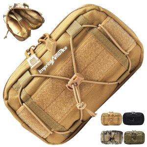 Tactical Molle Utility Pouch with Elastic Cord Design
