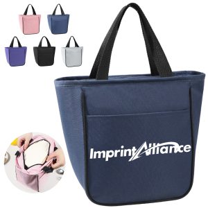 Small Insulated Lunch Tote Bag with Front Pocket
