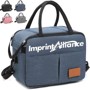 Double Layer Insulated Lunch Tote with Shoulder Strap