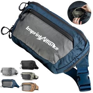Water-Resistant Nylon Waist Bag for Travel and Sports