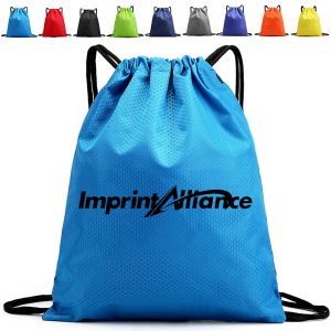 Water Resistant Drawstring Backpack for Sports and Events