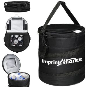 Collapsible Round Insulated Cooler Bag with Handle