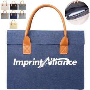 Nylon Tote Briefcase with PU Leather Handles