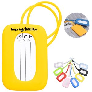 Silicone Luggage Tag with ID Window and Strap