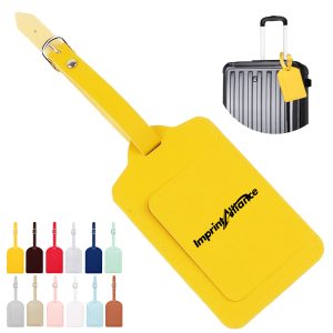 Silicone Luggage Tag with Adjustable Strap and ID Card