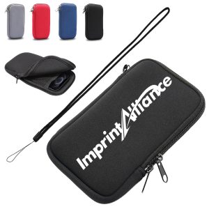 Neoprene Zipper Pouch with Wrist Strap
