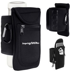 40Oz. Magnetic Neoprene Water Bottle Sleeve with Storage