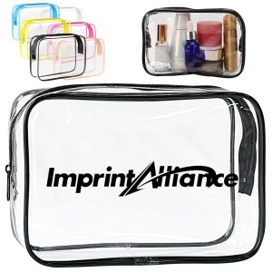 Transparent PVC Toiletry Bag for Travel and Makeup Storage