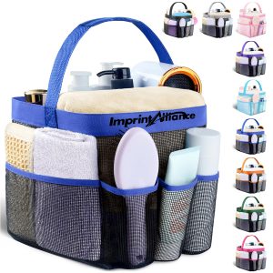 Portable Mesh Shower Caddy Tote Toiletry Organizer Bag