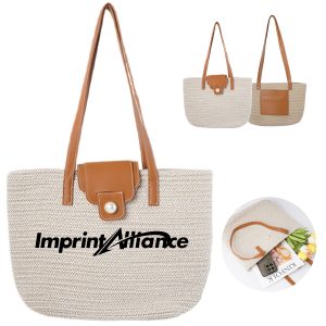 Bohemian Woven Straw Style Beach Tote Bag