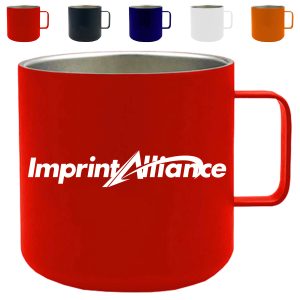 13 oz. Stainless Steel Mug with Handle and Custom Logo