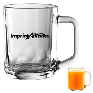 9.5 oz. Clear Glass Coffee Mug with Custom Logo