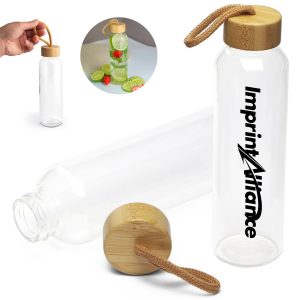19 oz. RPET Recycled Water Bottle with Bamboo Lid