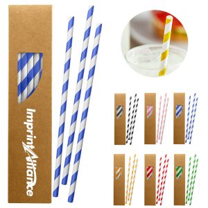 Eco-Friendly Paper Drinking Straw Set with Custom Box