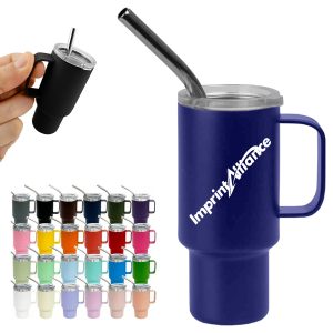 2 oz. Mini Stainless Steel Mug Cup with Straw