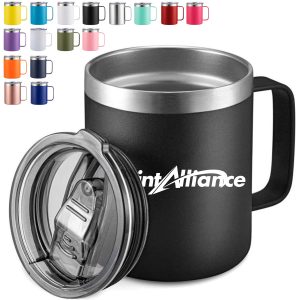 15 oz. Stainless Steel Vacuum Mug with Handle & Lid