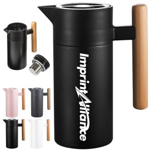 40 oz. Stainless Steel Thermal Carafe with Wooden Handle
