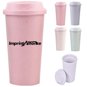 18 oz. Double Wall Bamboo Fiber Travel Cup