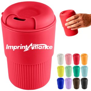 12 oz. Reusable Silicone Travel Cup with Grip Sleeve