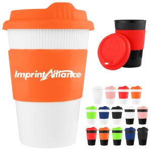 12 oz. Reusable PP & Silicone Travel Cup – Multi Colors