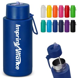 34 oz. Stainless Steel Bottle with Straw Lid and Handle