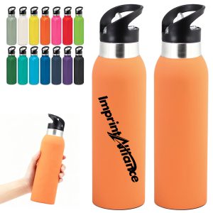 17 oz. Stainless Steel Sports Bottle with Straw Lid