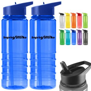 25 oz. Large Plastic Sports Bottle with Straw Lid