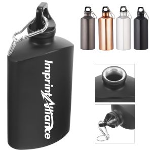 20 oz. Aluminum Sports Bottle with Carabiner Clip