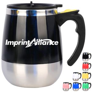 14 oz. Automatic Self-Stirring Mug with Handle Lid