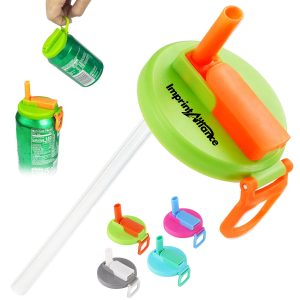 Reusable Can Lid Cover with Straw Hole and Flip Cap